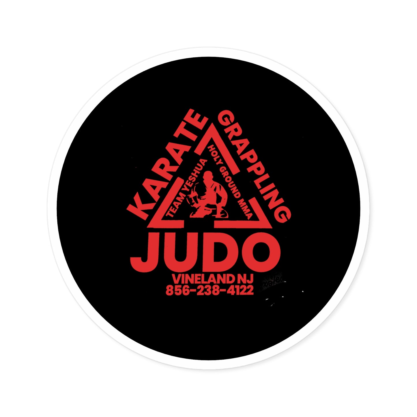 Black and Red Holy Ground Stickers