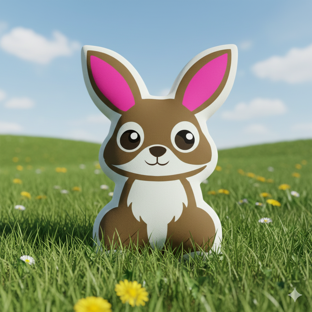 Light Brown Bunny Pink Ears