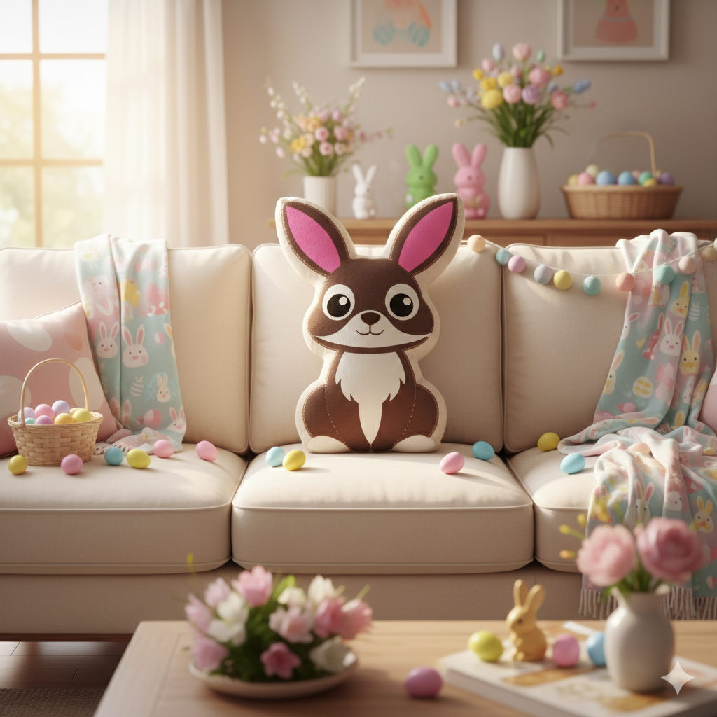 Brown Bunny Pink Ears