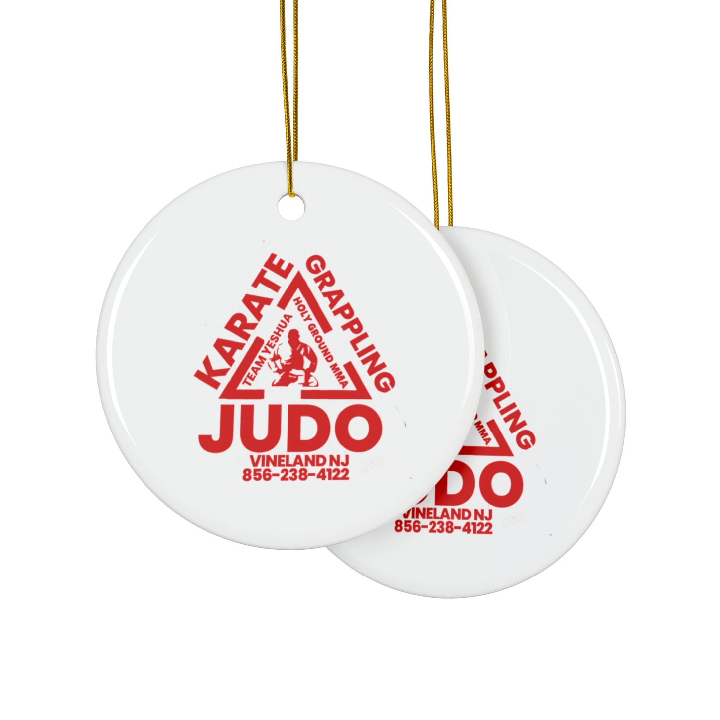 Holy Ground White Ceramic Ornaments, 2-Side Print, (1pc, 3pcs, 5pcs, 10pcs)