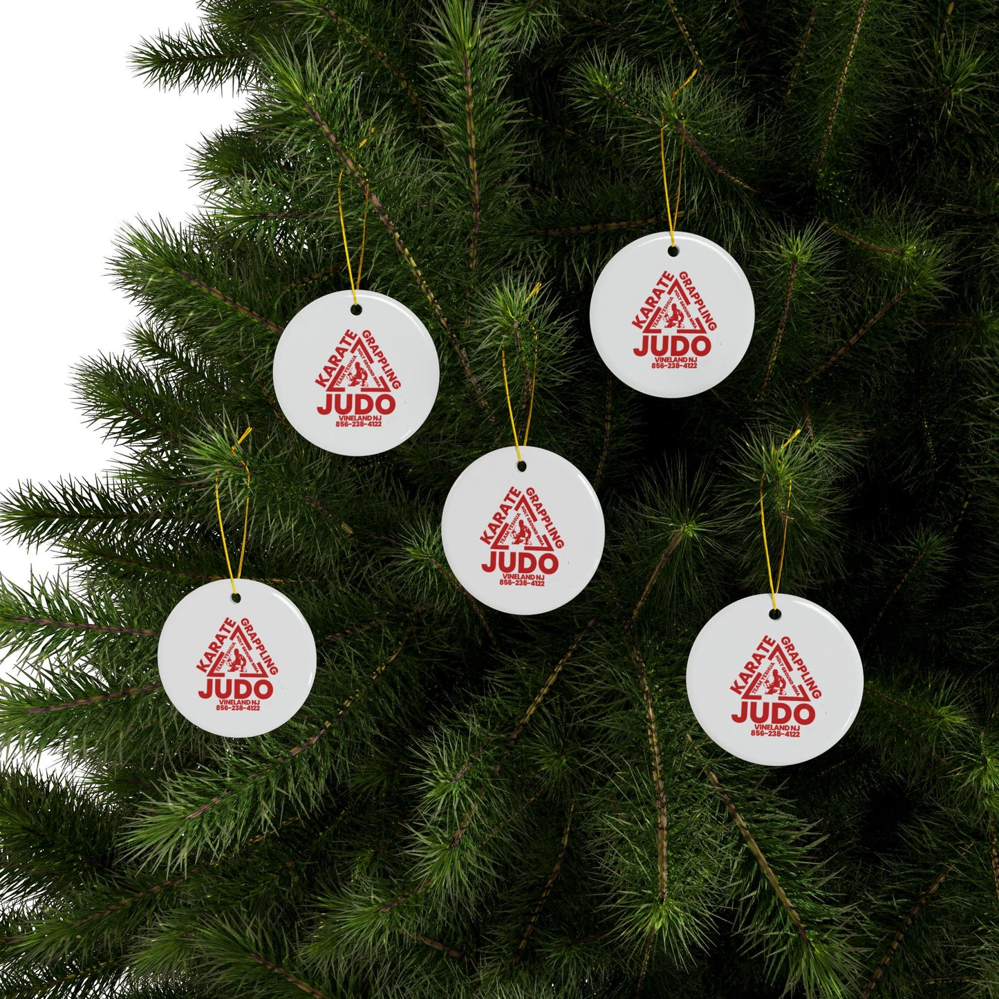 Holy Ground White Ceramic Ornaments, 2-Side Print, (1pc, 3pcs, 5pcs, 10pcs)