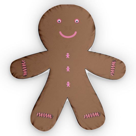 Gingerbread Man with Pink Icing