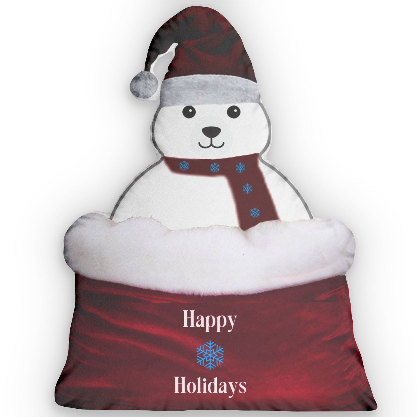 Polar Bear in Christmas Sac