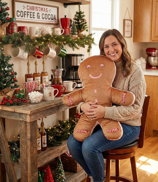 Gingerbread Man with Pink Icing