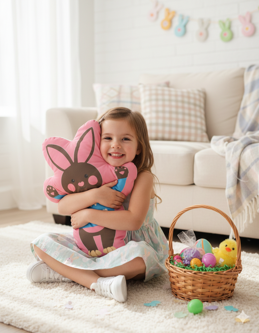 Pink Happy Easter Bunny