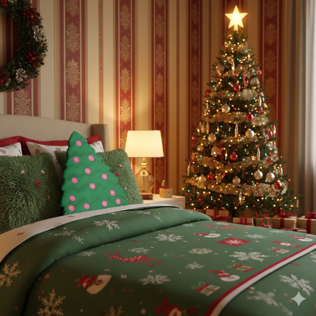 Christmas Tree with Pink Ornamnents