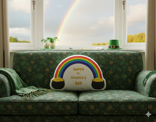 Pot of Gold and Rainbow (White)