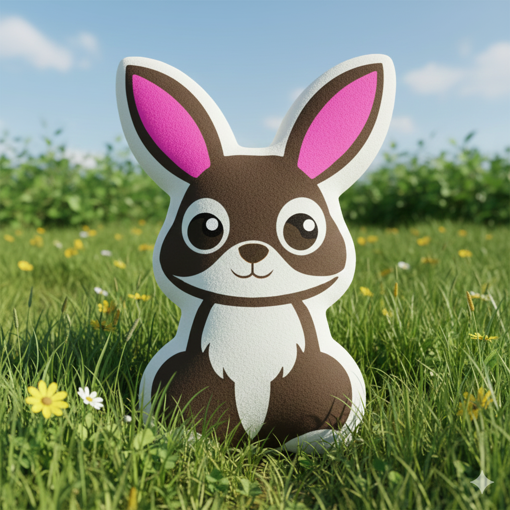 Brown Bunny Pink Ears