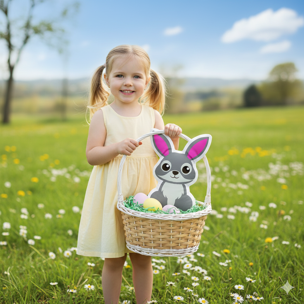 Grey Bunny Pink Ears