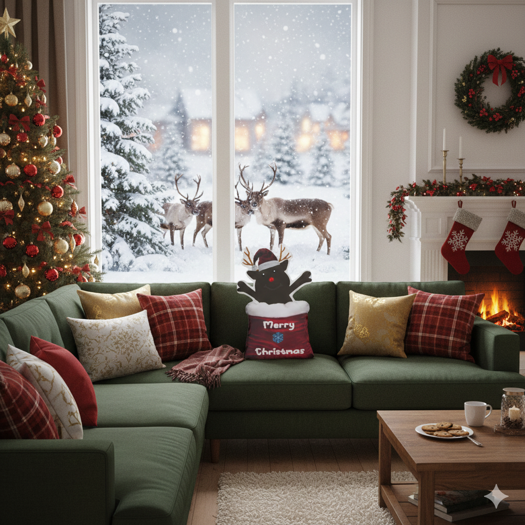 Reindeer in Santa's bag