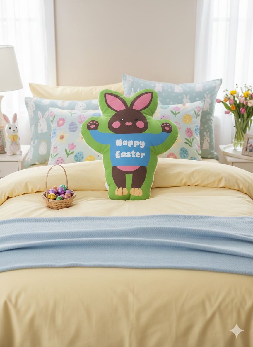 Green Happy Easter Bunny