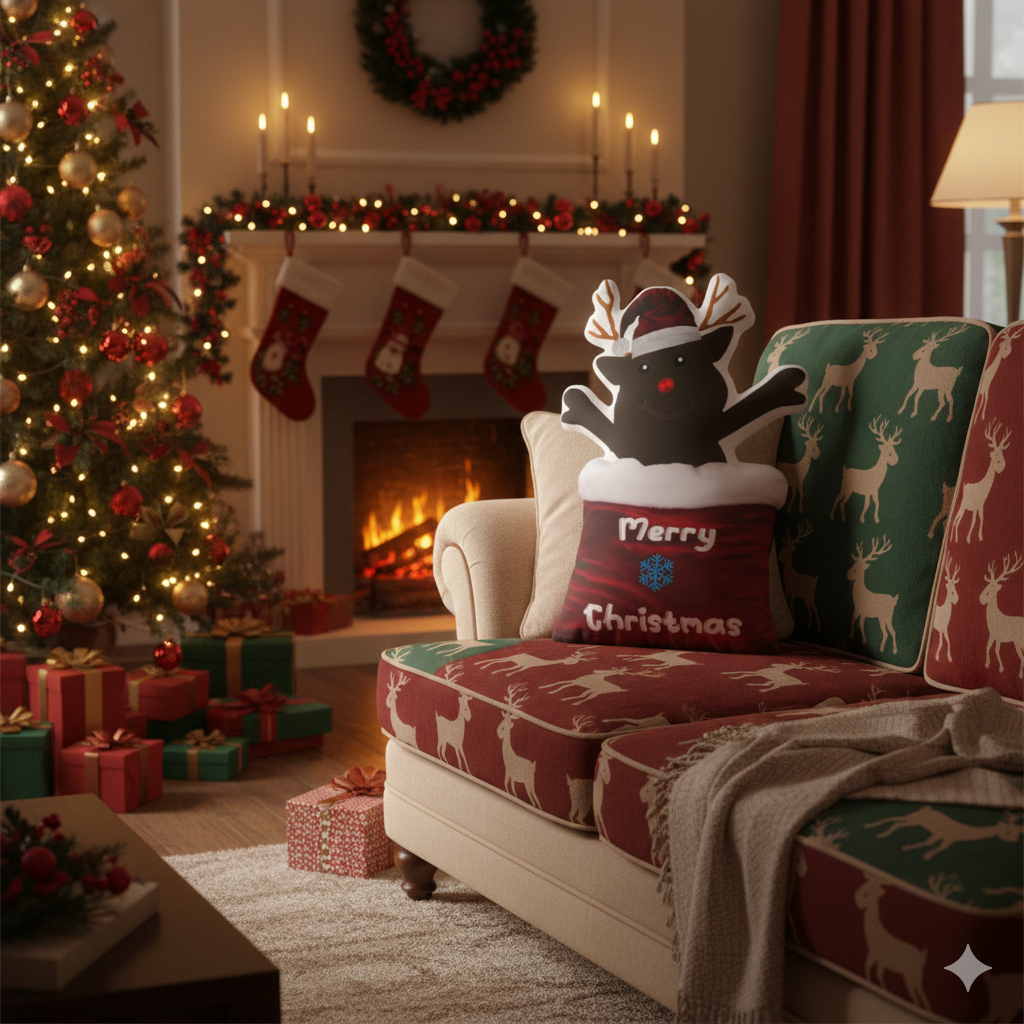 Reindeer in Santa's bag