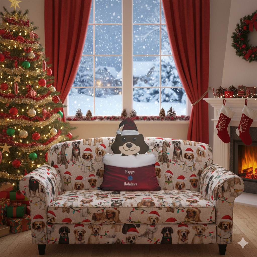 Santa's Dog Jumping of Bag