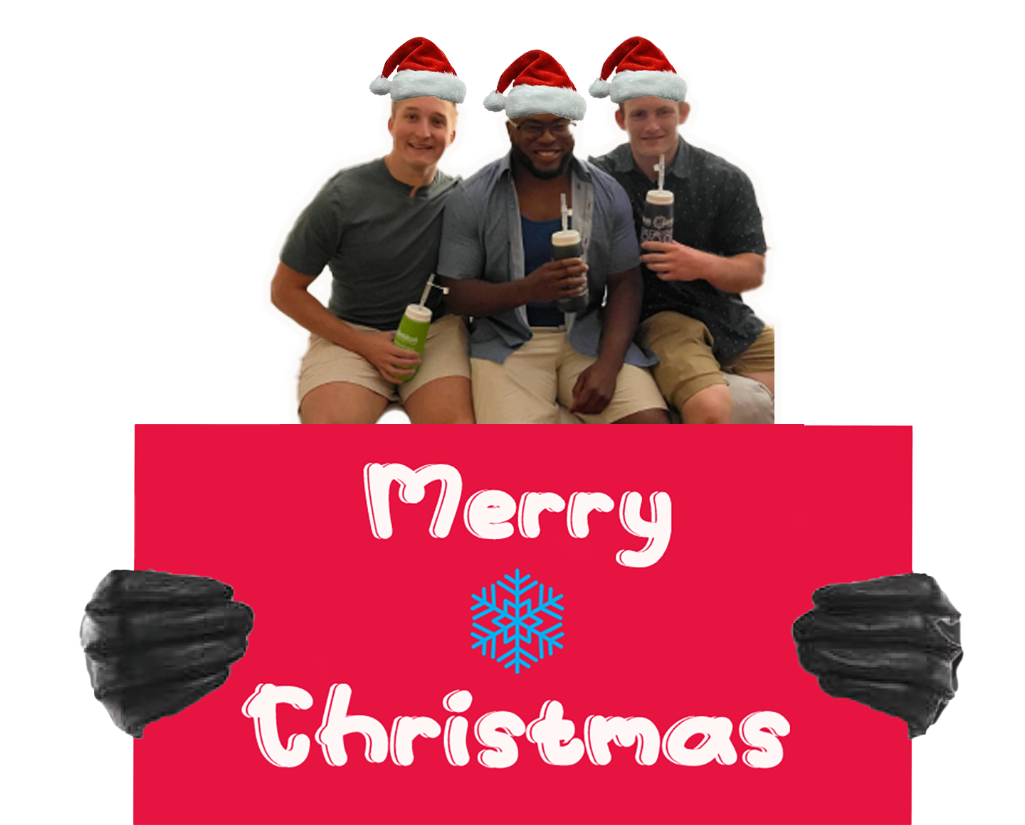 Christmas Group Portrait 3-5 people (With Hats)
